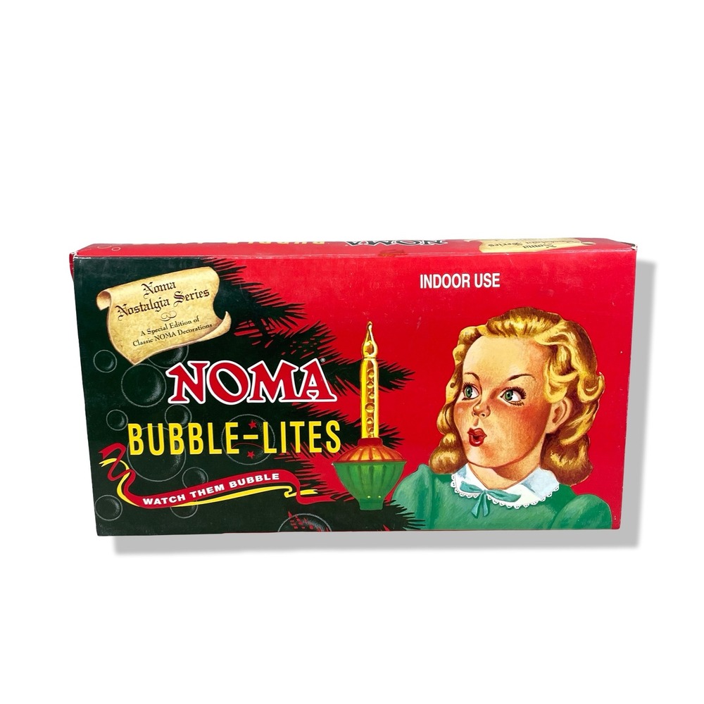 NOMA Bubble-Lites Christmas Decor Clear Vintage Nostalgic Aesthetic Holiday